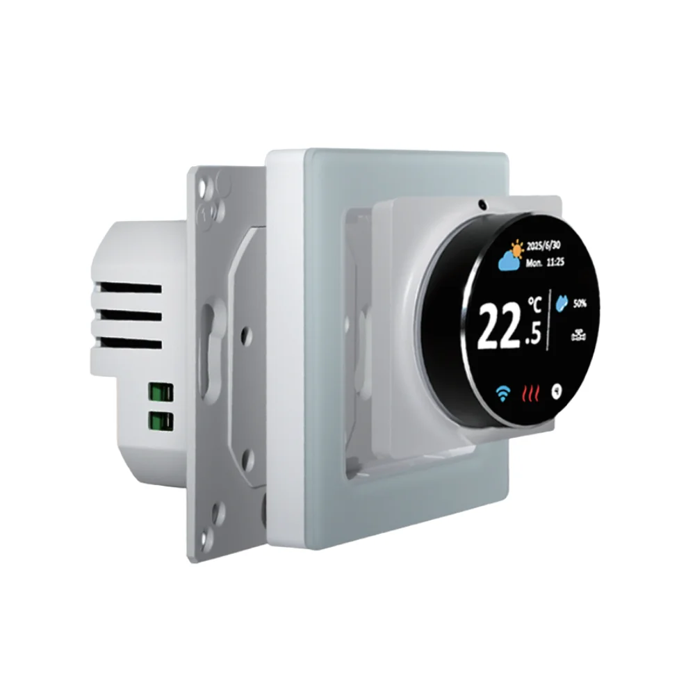 Colorful TFT Screen Knob Wifi Thermostat with Alexa Voice Control Wireless Thermostat for Home Electric Heating Thermostat