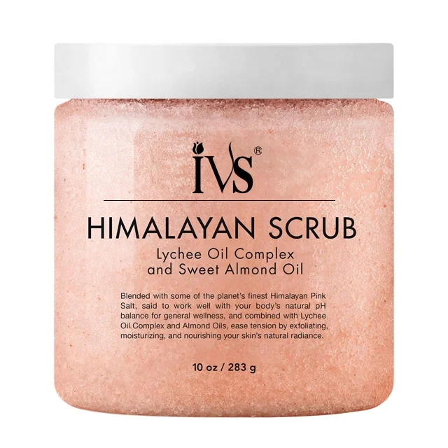 Wholesale private label natural organic deep cleansing moisturizing exfoliating himalayan salt  body scrub
