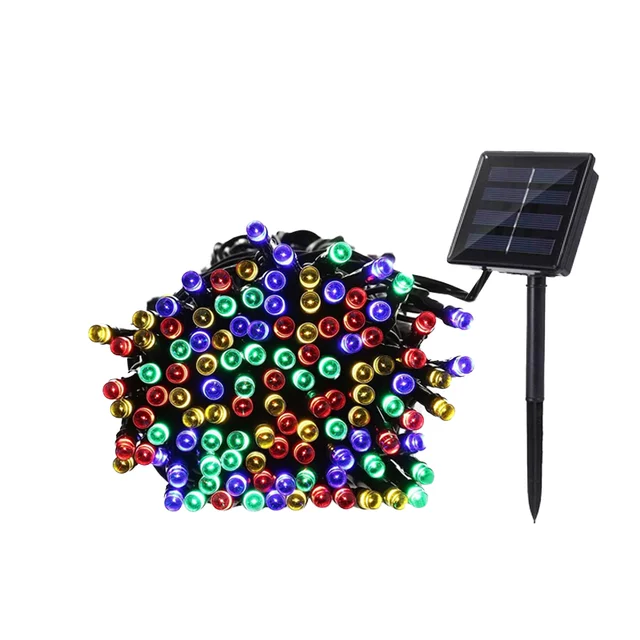 100 Solar Powered Fairy String Light Garland RGB 8 for Outdoor Garden Wedding Party Decoration Warm White IP65 Waterproof