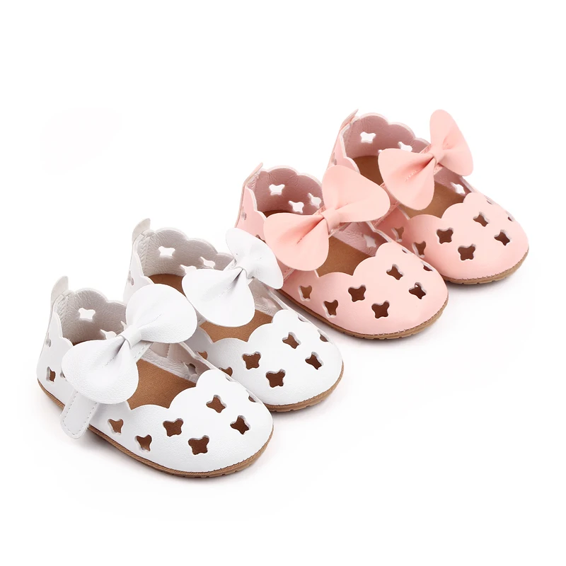 New Arrival Summer Cutout Bow Sandals Girl Toddler Shoes with TPR Outsole 2025