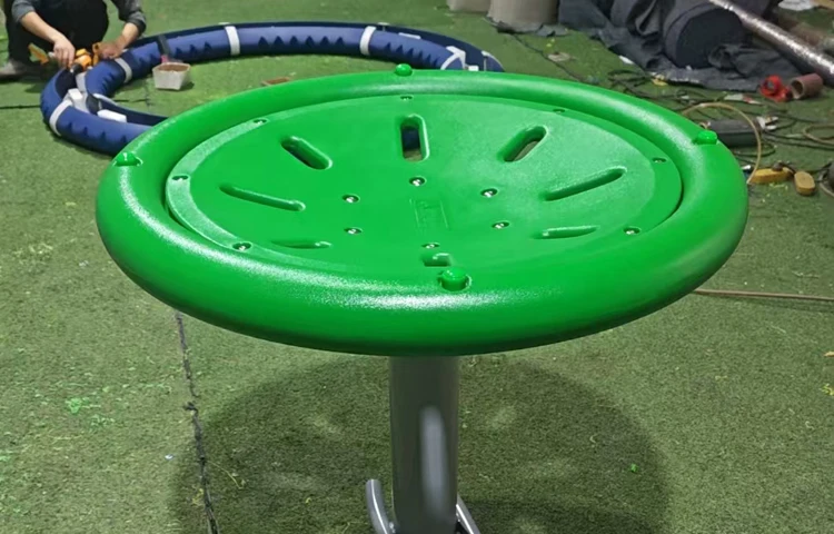 High-quality Colorful Children's Plastic Swivel Chair Outdoor Playground Equipment Mini Carousel