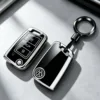 black with silver trim-convenient buckle key case