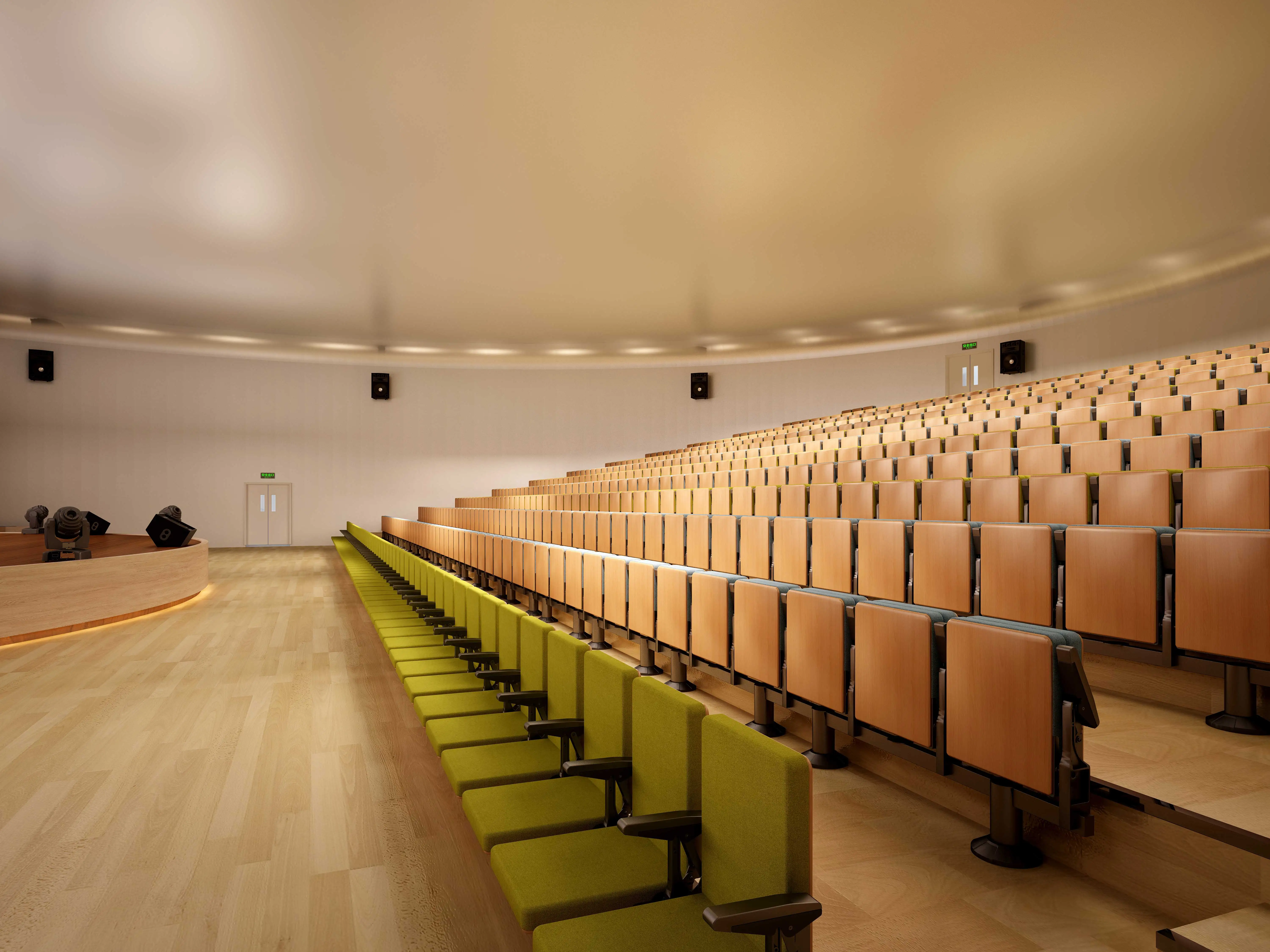 Manufacturer Price School Teaching Lecture Hall Conference Room Seating Folding Table and Auditorium Chair Folding Church Chair