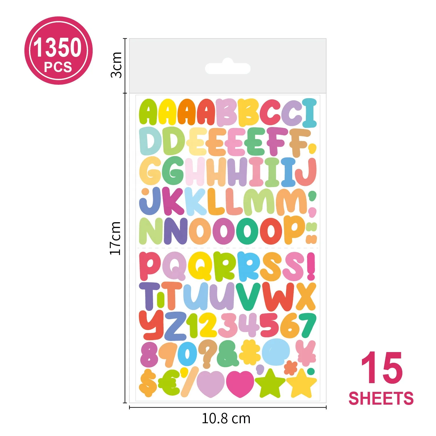 Bemeol Large Letter Stickers – 42 Sheets, 4 Inch Letters, Self-Adhesive, Vinyl