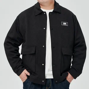 Men's Casual Autumn/Winter Safari Jacket Double Breasted Plus Size Large Pocket Custom Short Patchwork Coat Wholesale