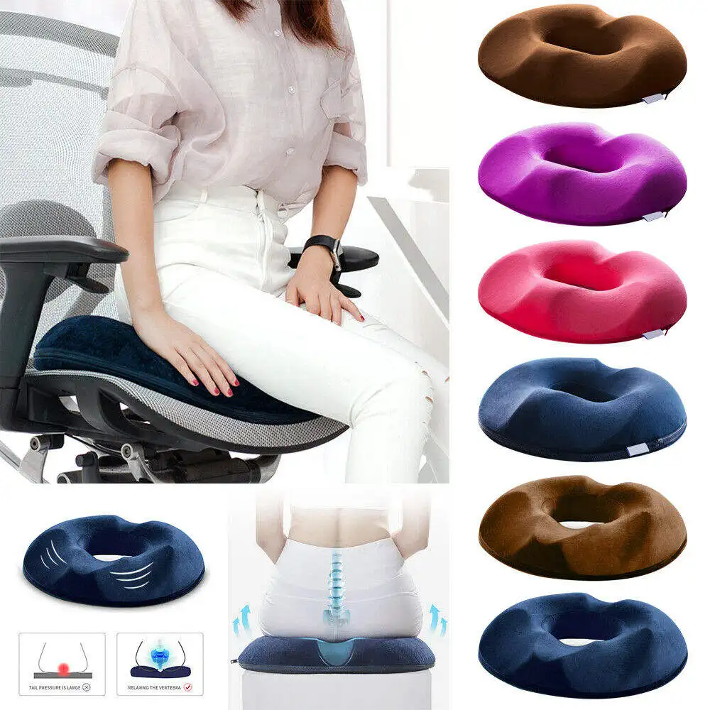 Memory Foam Donut Seat Cushion for Tailbone Pain Comfort OEM