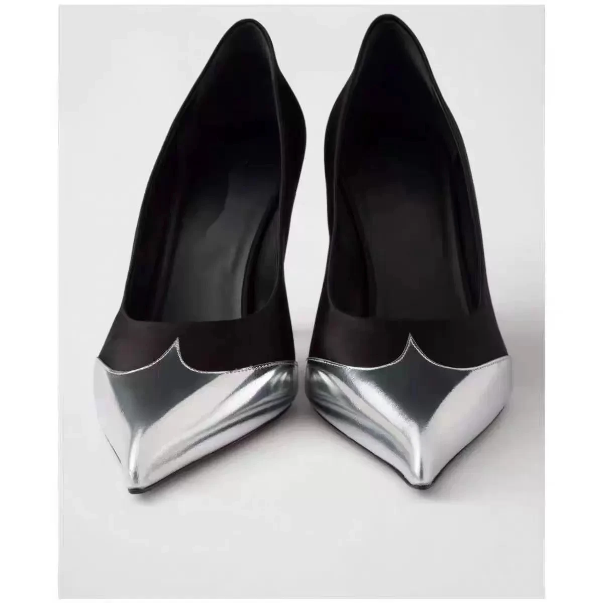 High Quality Women Size 35-43 Satin Upper Thin Heel Pointed Toe Ladies Heel Shoes Pumps Women Shoes - Image 4