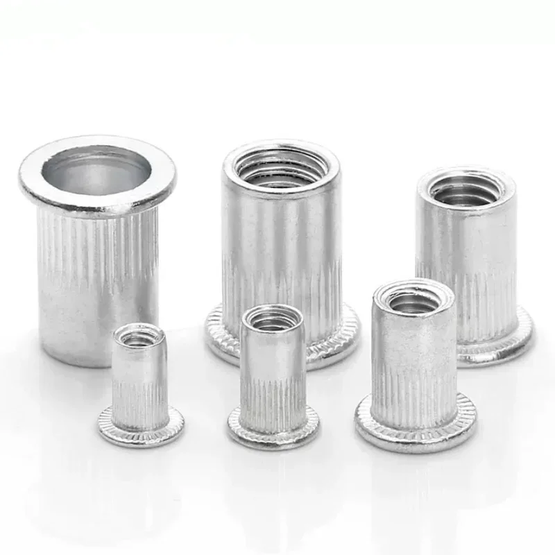 1pcs M3 M4 M5 M6 M8 M10 M12 Flat Metric Threaded Rivet Nuts Aluminium ...