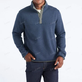 OEM ODM Warm Winter Quarter Zip Pullover Men 100% Fleece Hoodie Sweatshirts
