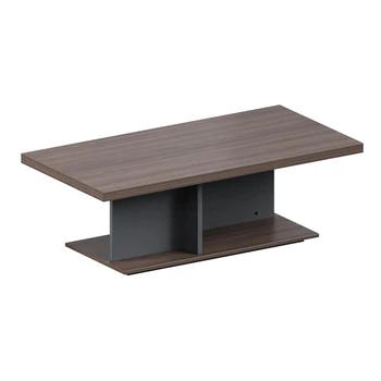 Furniture Wholesalers Living Room Custom 1.4m 0.6m Grey Rectangle Walnut Wooden Top Tea Coffee Office Table