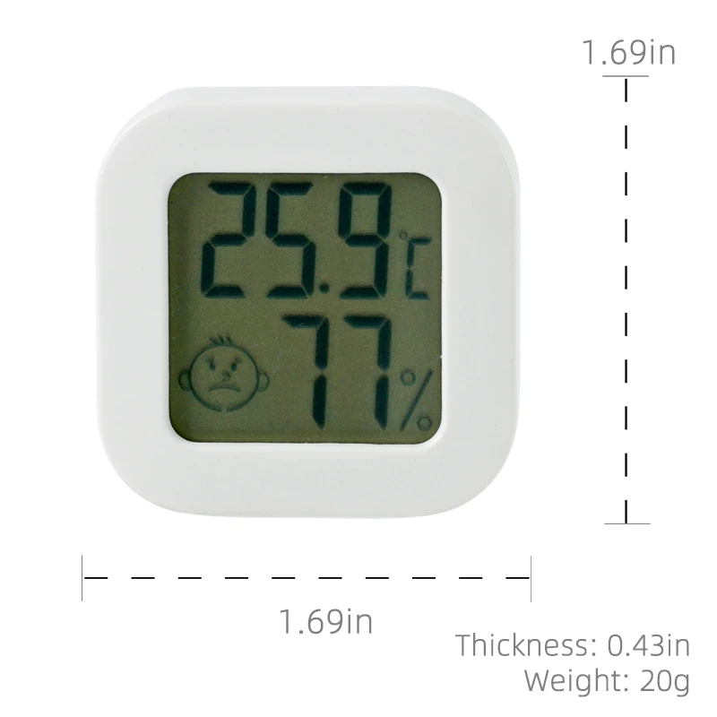 Clearance Mini Smiley Digital Thermometer Hygrometer Electronic LCD Digital Temperature Humidity Meter Sensor Gauge for Home