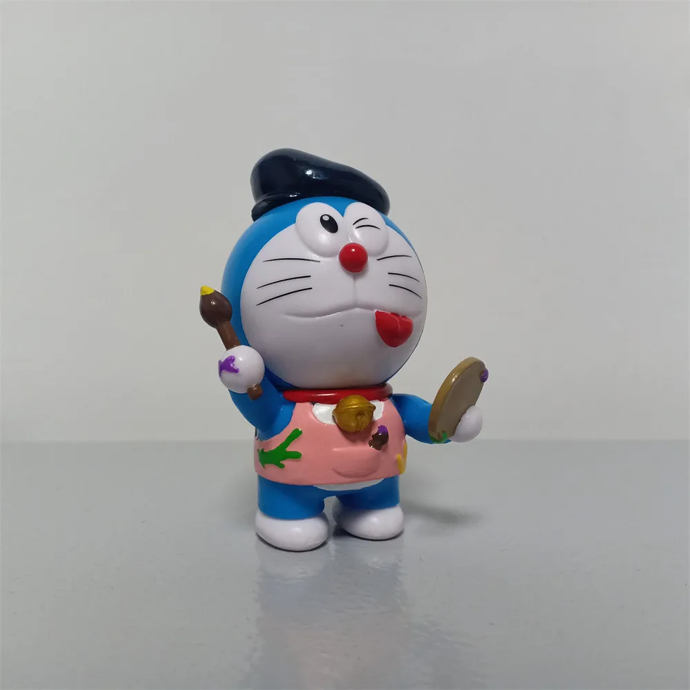 6PCS/SET 8-10CM Doraemon Cooking Cosplay Collection Model Toy