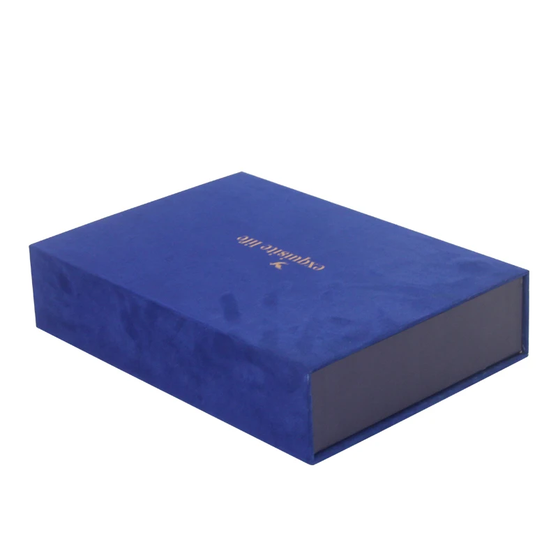 Manufacturer Wholesale Custom High-end Gift Box Blue Magnetic Closure ...