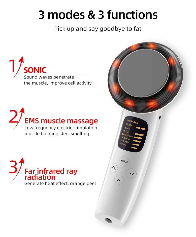 Ems Microcurrent Face Skin Care Facial Smassager Fat Cellulite Remover