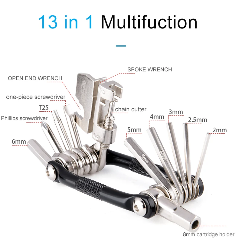CXWXC 13 in Multi-Function Bike Tool Kits Repair Bike Tool and  Maintenance Tool Kits for Bike