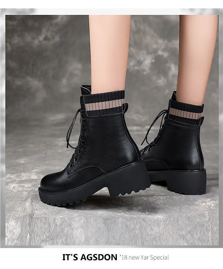 Hot Selling Black Patent Leather Boots For Women Fashion Warm Snow ...