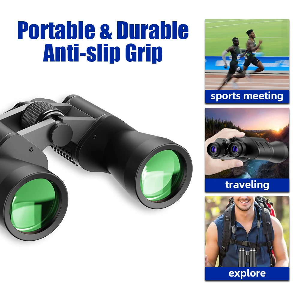 Adult High Definition Compact Binocular Powerful Telescope Binoculars Adult 7X50 10x50 Binoculars for Hunting