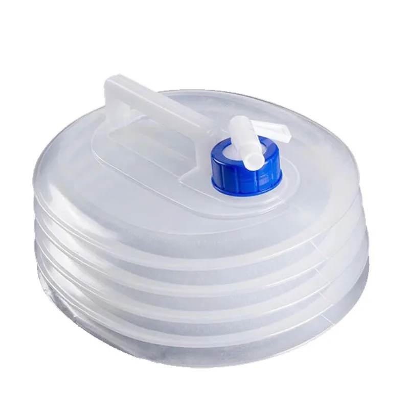 Customized 5L 10L 15L BPA-Free Camping Kettle Foldable Collapsible Outdoor Water Bucket Logo Gravure Printing Shrink Treatment