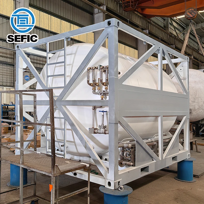 10 Feet T75 ASME Standard ISO Tank for LN2/LO2/LAR Storage and Transport