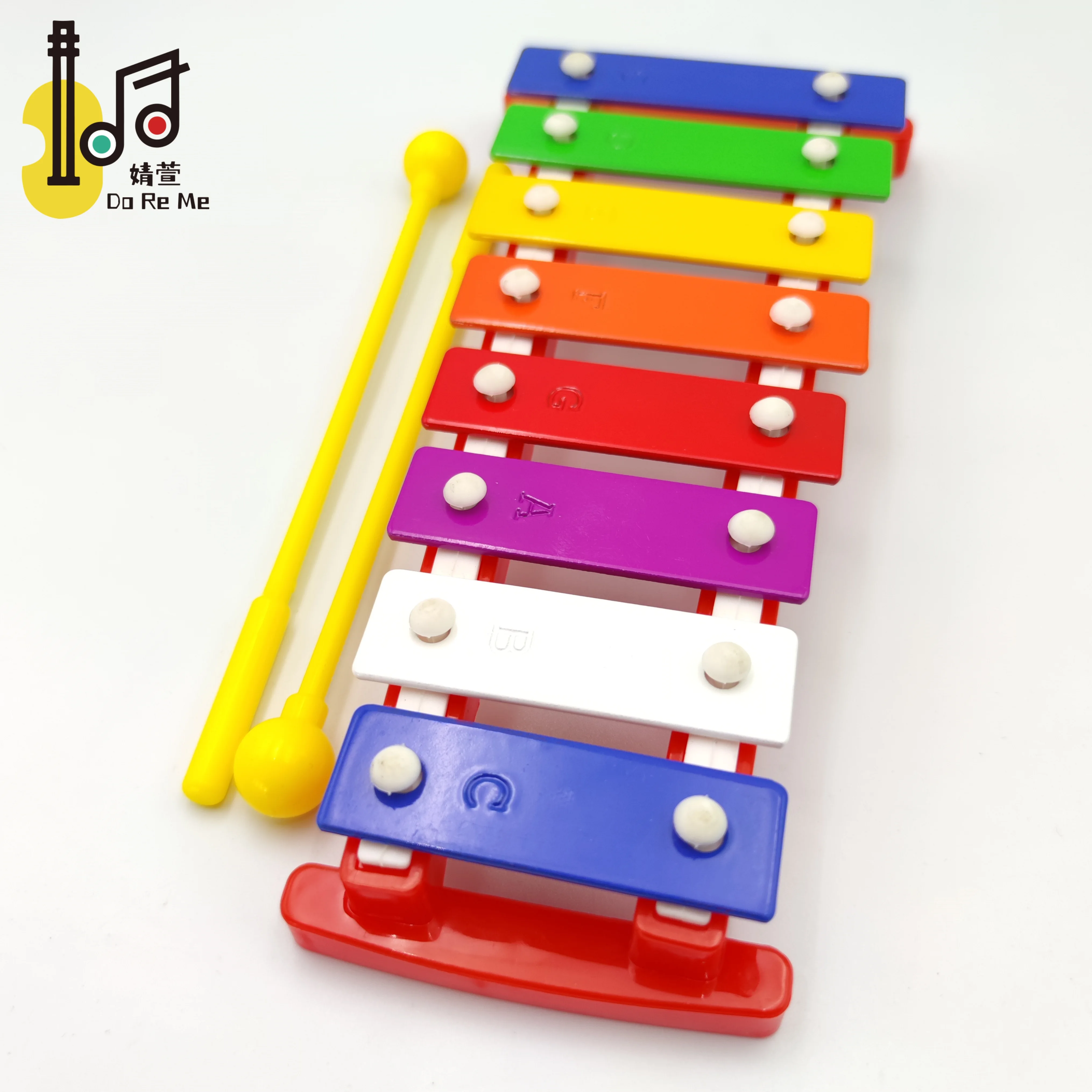 Factory Wholesale Plastic Metal Xylophone 8 Tone Piano Toy Xylophone