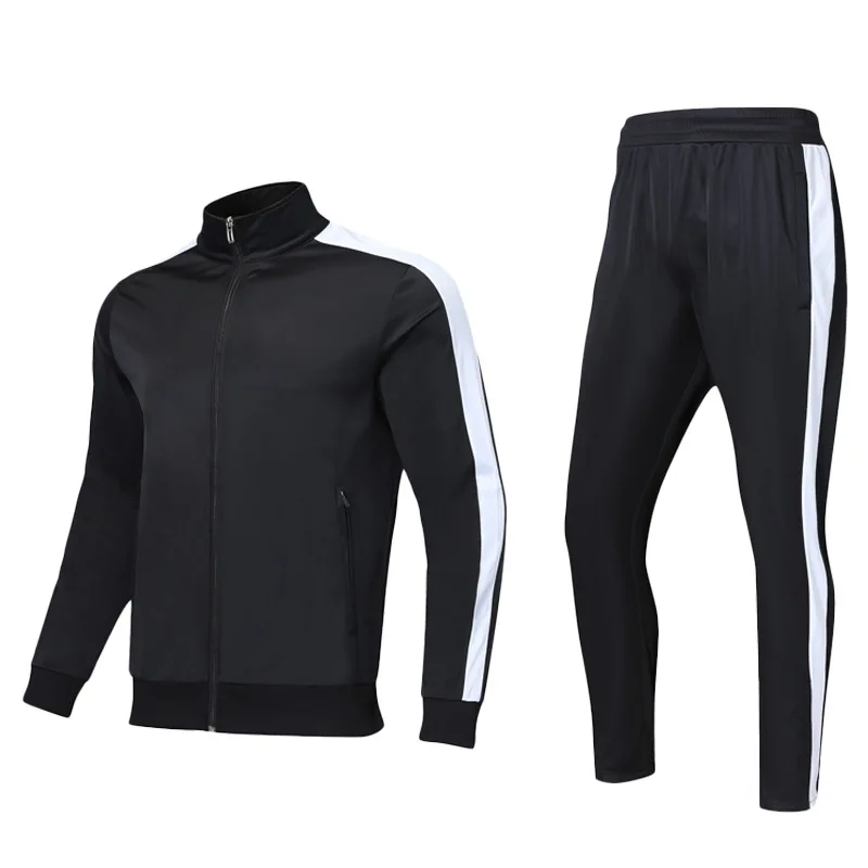 Customized High Quality Blank Custom Logo Stripe Jogging Suit Track Suit Sports Men Tracksuit Set
