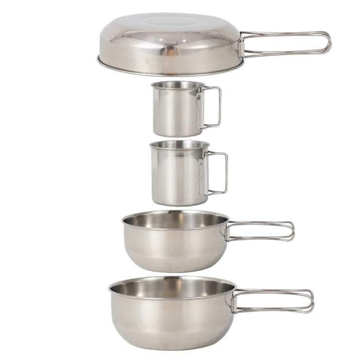 Mydays Cookware Set Portable and Durable 304 Stainless Steel