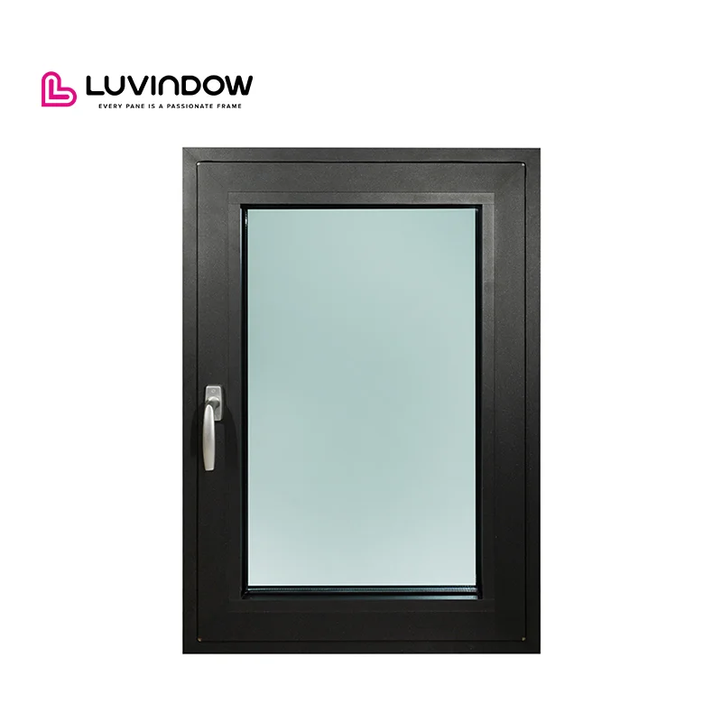 China Manufacturer's Advanced White Aluminum Windows Thermal Break Tilt Turn Double Glazed Low E Glass Louver Energy