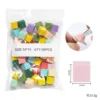 11 cm tofu block patted cotton-assorted colors-50 pcs per pack