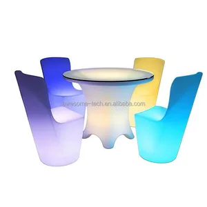 Colorful Remote Controlled Rechargeable Waterproof Plastic Led Chair