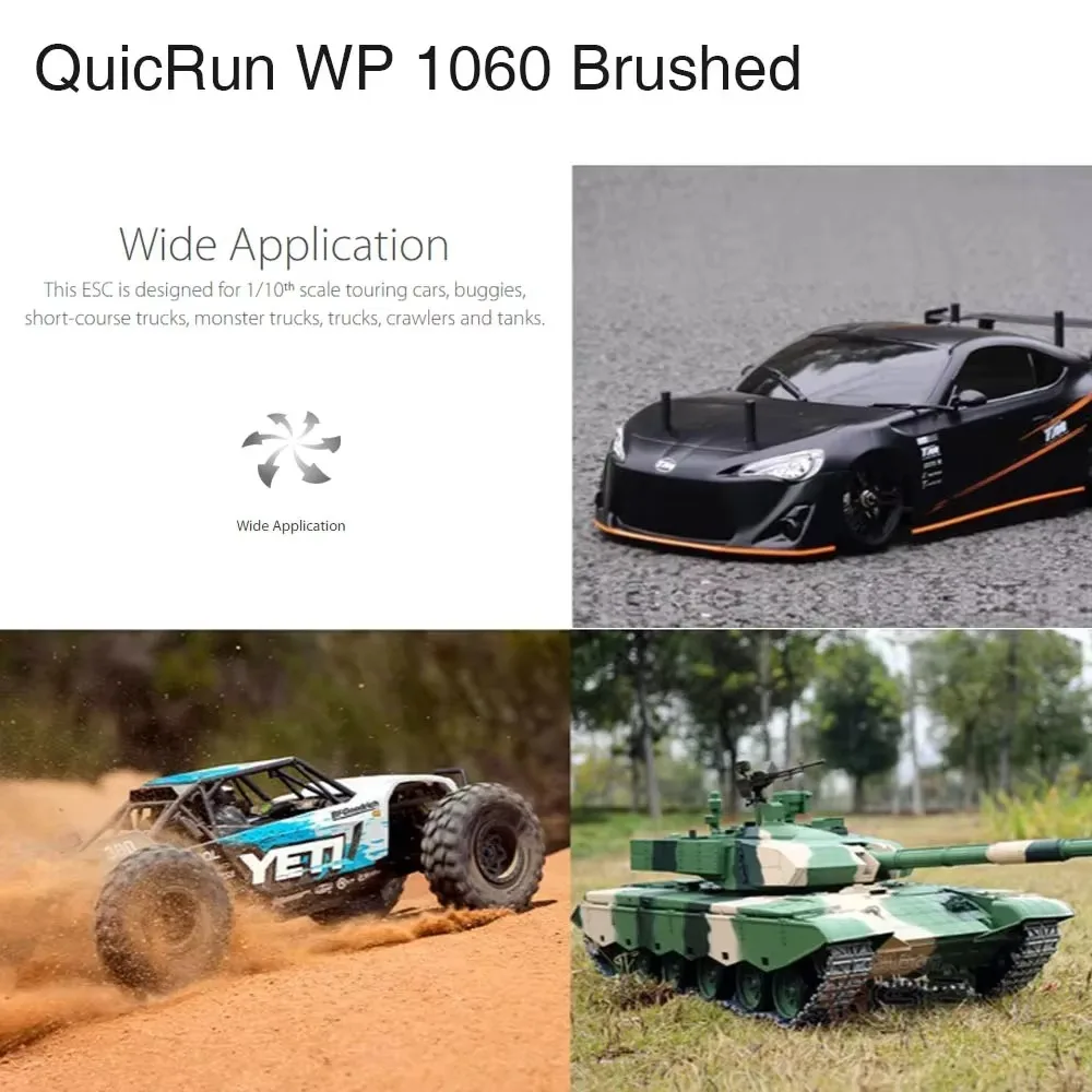 Hobbywing QuicRun 1060 60A Brushed rijregelaar voor RC auto kopen ? Electronic