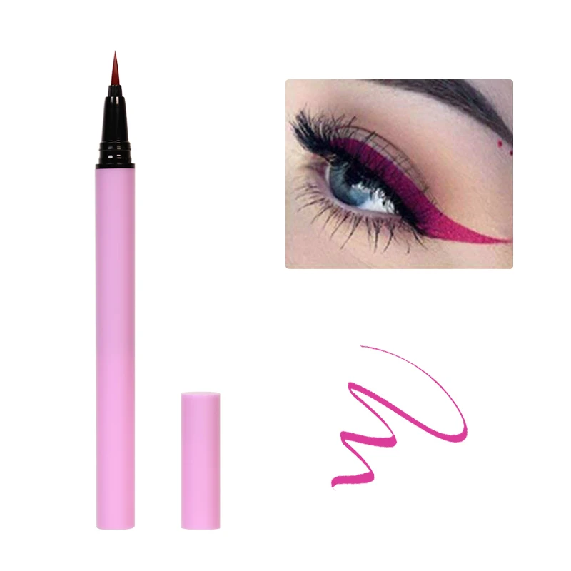 Pink Liquid Eyeliner Pen Eyeliner Makeup Brown Blue Black Colors ...