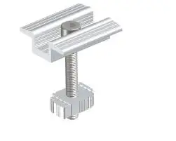 High Quality Solar Mid Clamp Anodized Aluminum Clamp Solar  Factory Direct Sale End Clamps for Solar Panel Mounting