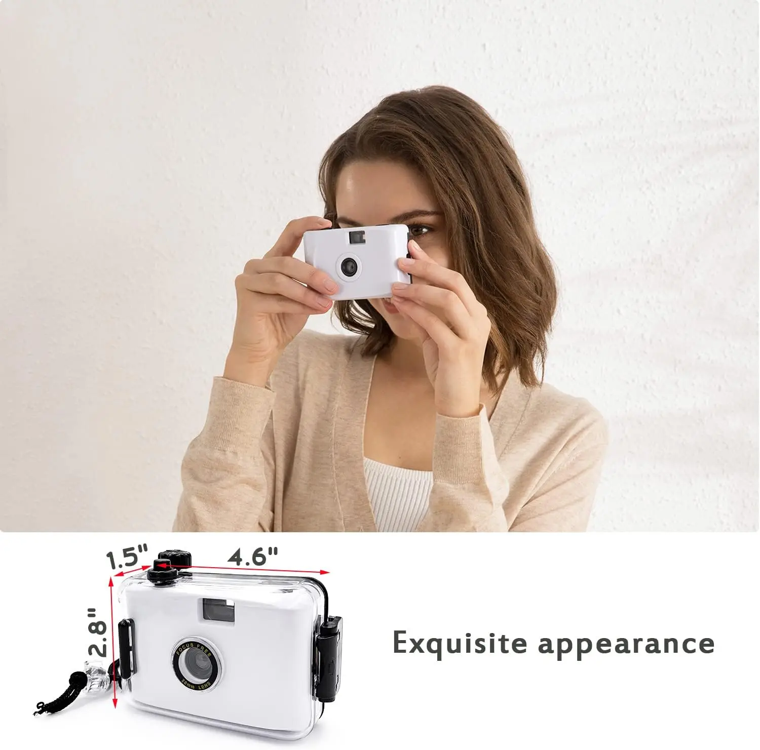 Chinese Custom Professional 35Mm Film Manual Disposable Kids Camera ABS Plastic Material Waterproof Digital Camera