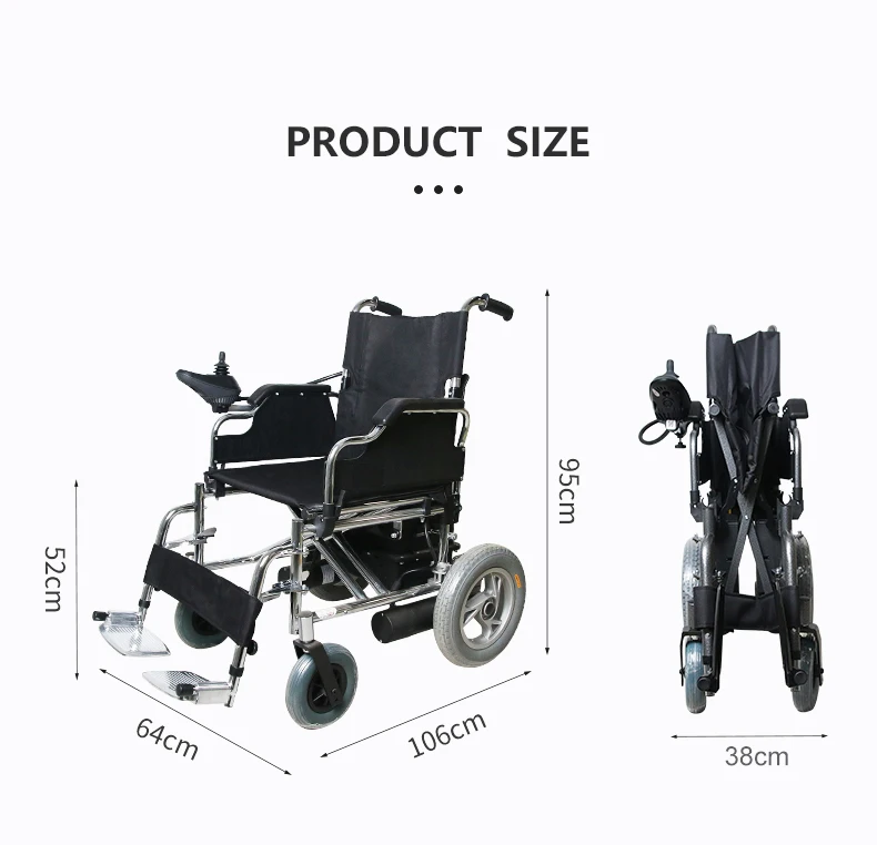 Folding Active Lightweight Adjustable Motorized Transport Chair