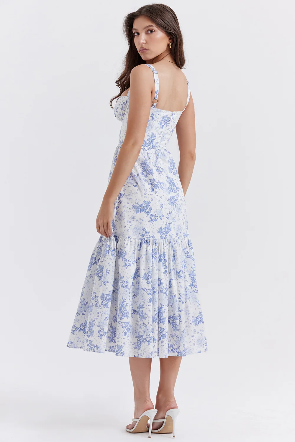 nordstrom rack a line dresses Blue Satin Midi Dress
