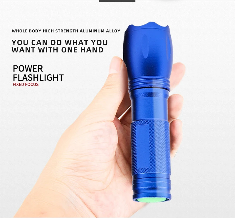 Aluminum XPE T6 3W LED Mini Zoomable Tactical Pocket AA Battery Flashlight For Camping Outdoor Emergency details