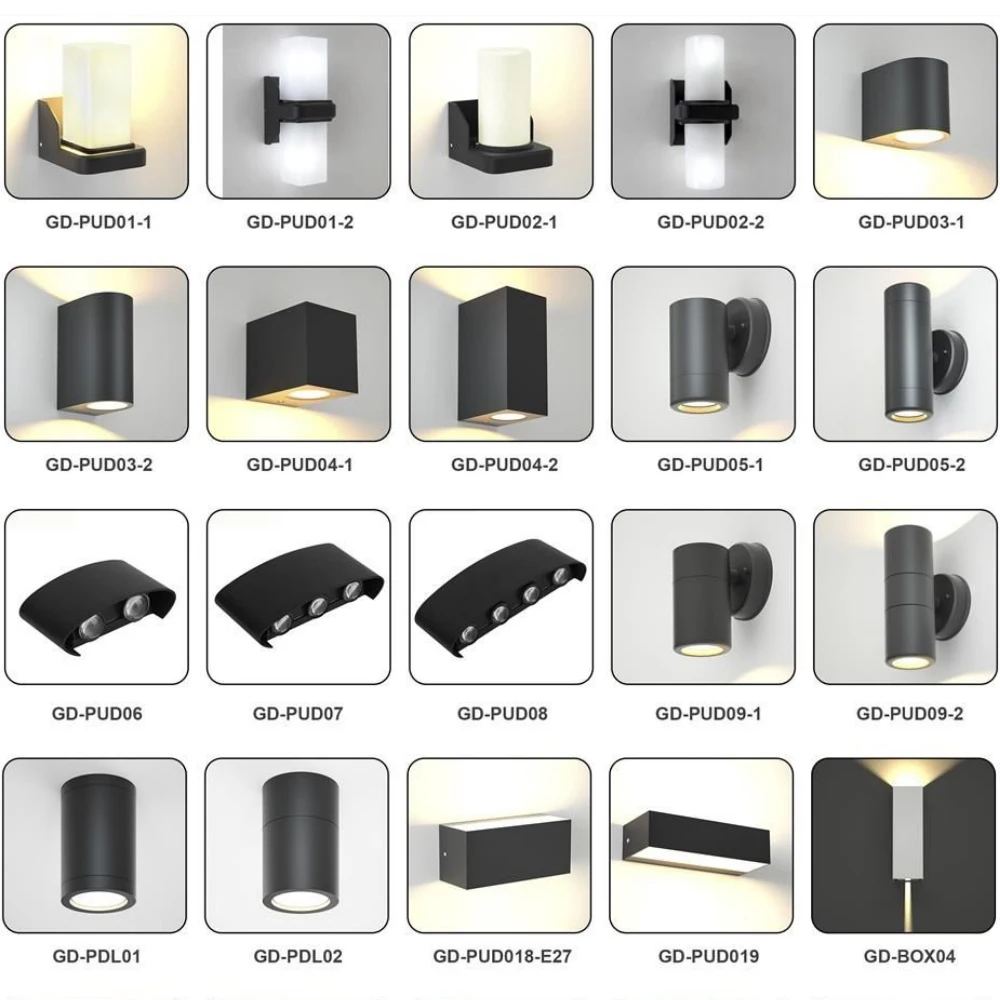 Современный черный пластиковый gu10 10 Вт Регулируемый ip44 Водонепроницаемый декоративный светильник для дома, наружного внутреннего освещения, светодиодный настенный светильник