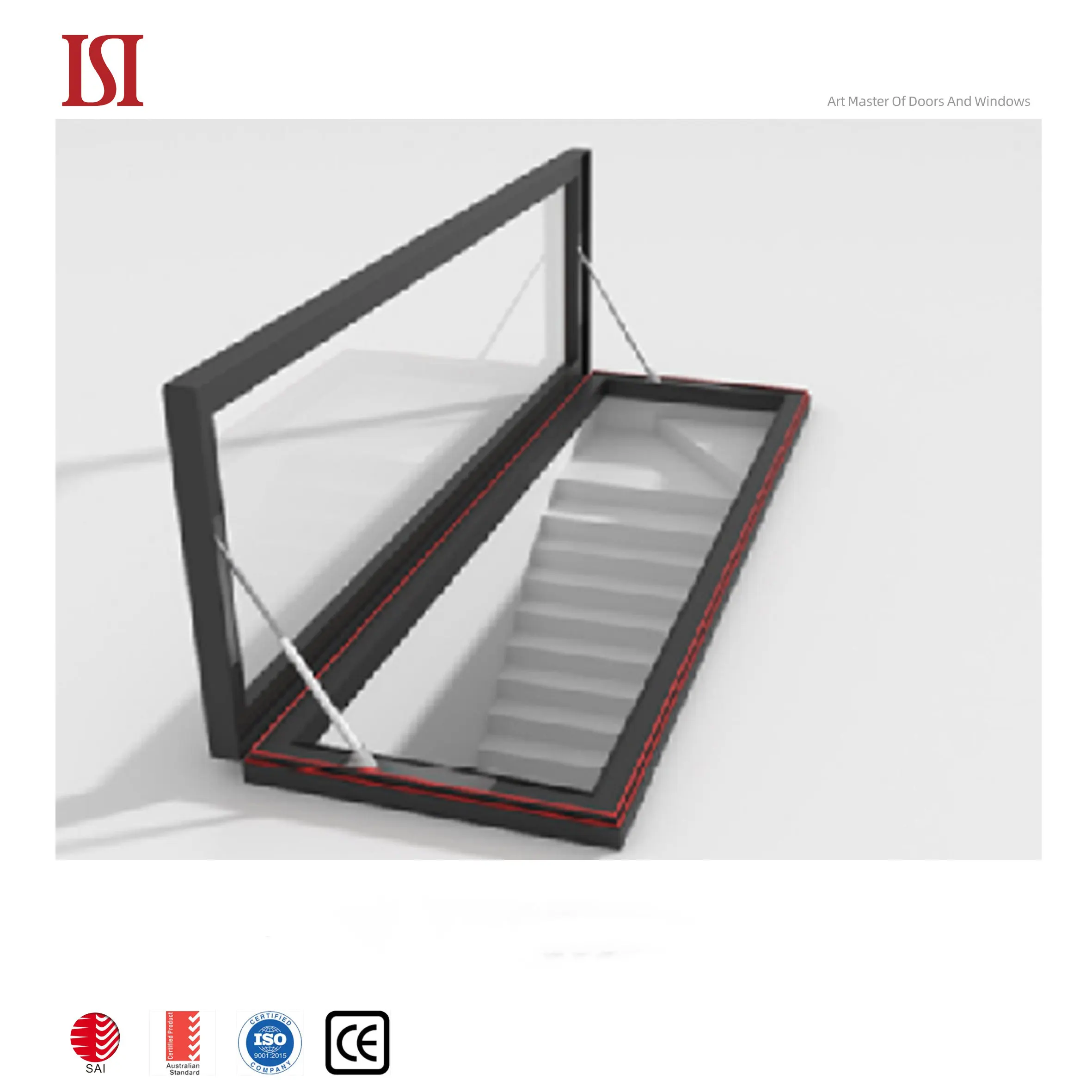 SINOALUU Smart Skylight Soundproofing and Insulation Micro Ventilation Roof Window