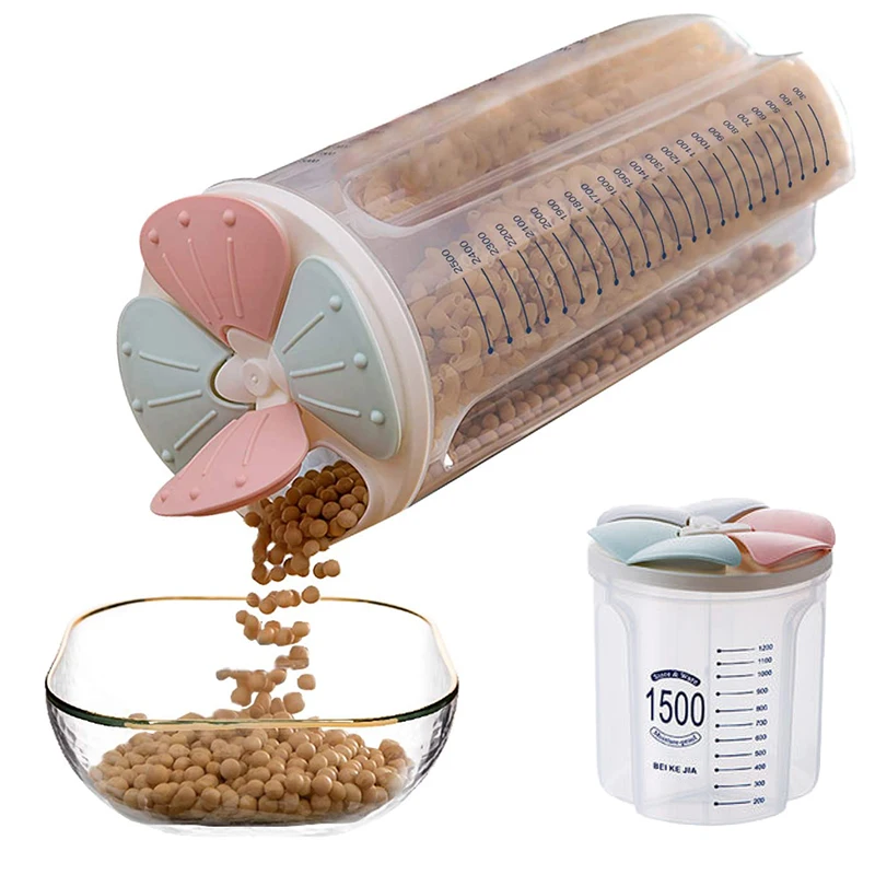 Box Cereal Storage Food Kitchen Dry Food Rice Container Tank Dispenser Grain 