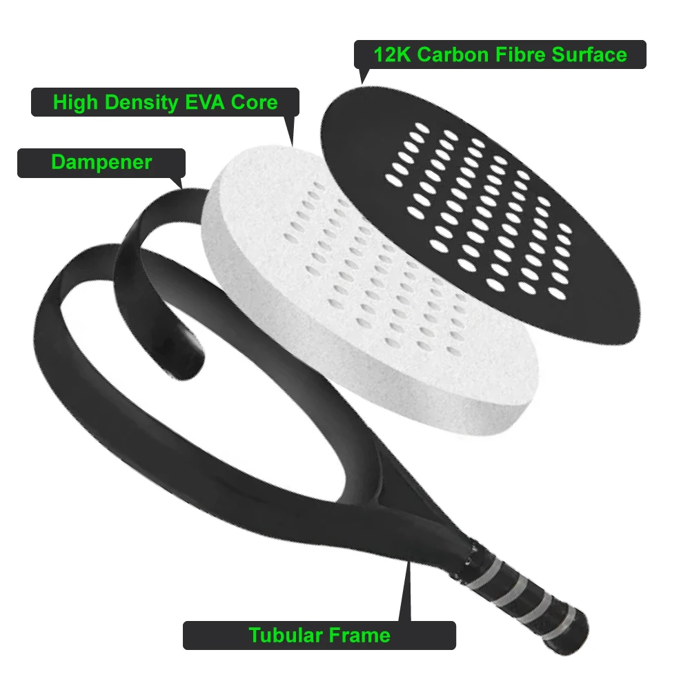 Новый дизайн сумка на голову из стекловолокна теннисные защитные ракетки