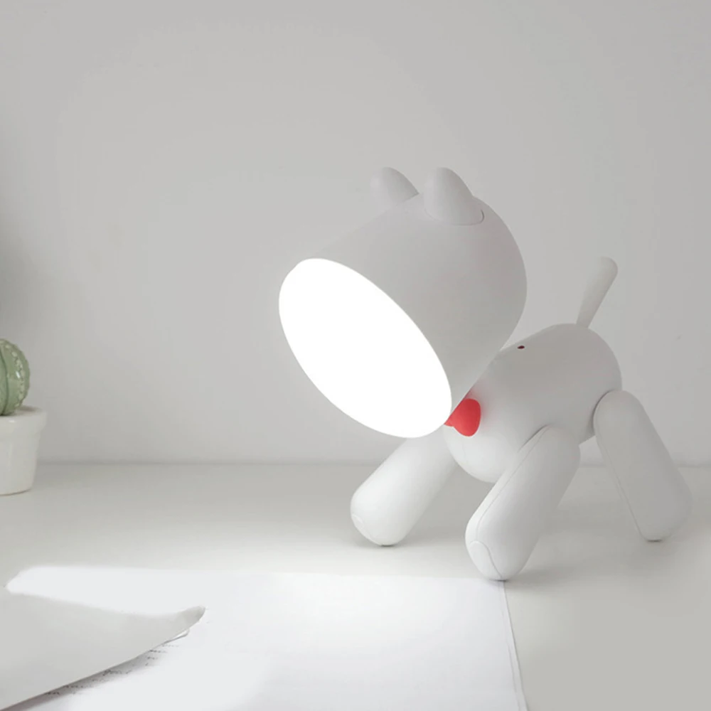 Novelty Table Lamps Restaurant Warm White Relax Atmosphere Usb Dog Rechargeable Desk Reading Lights