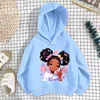 Felpa ragazza traforata cuore blu stile sottile