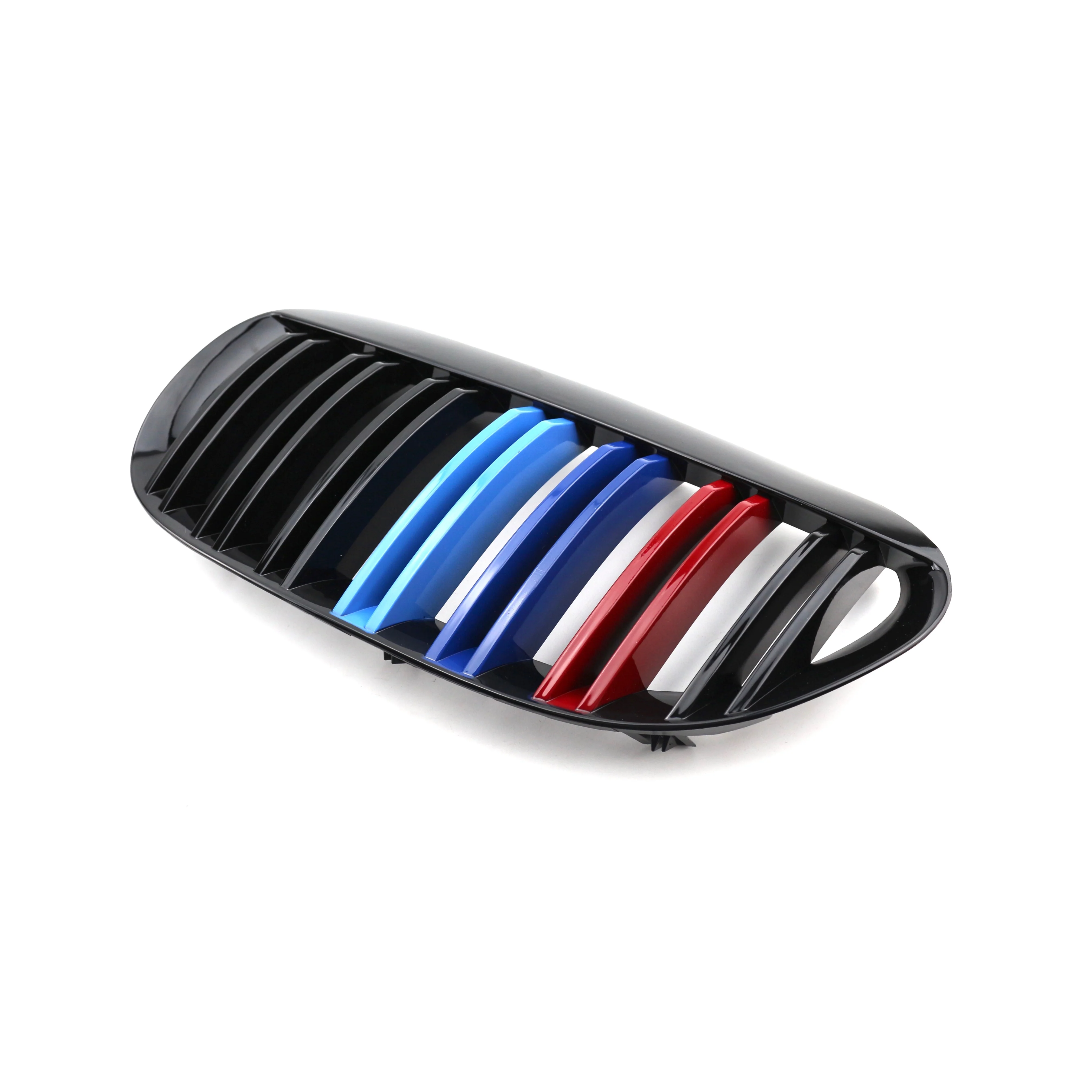 product tiypeor car modification parts double line gloss black grille front bumper kidney mesh grill for bmw 6 series e63 2006 2010-11