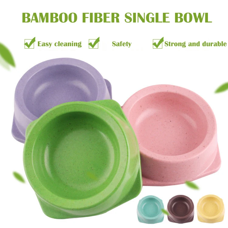 High Quality Pet Supplies Bowl Eco Friendly Bamboo Fiber Pet Food Bowl