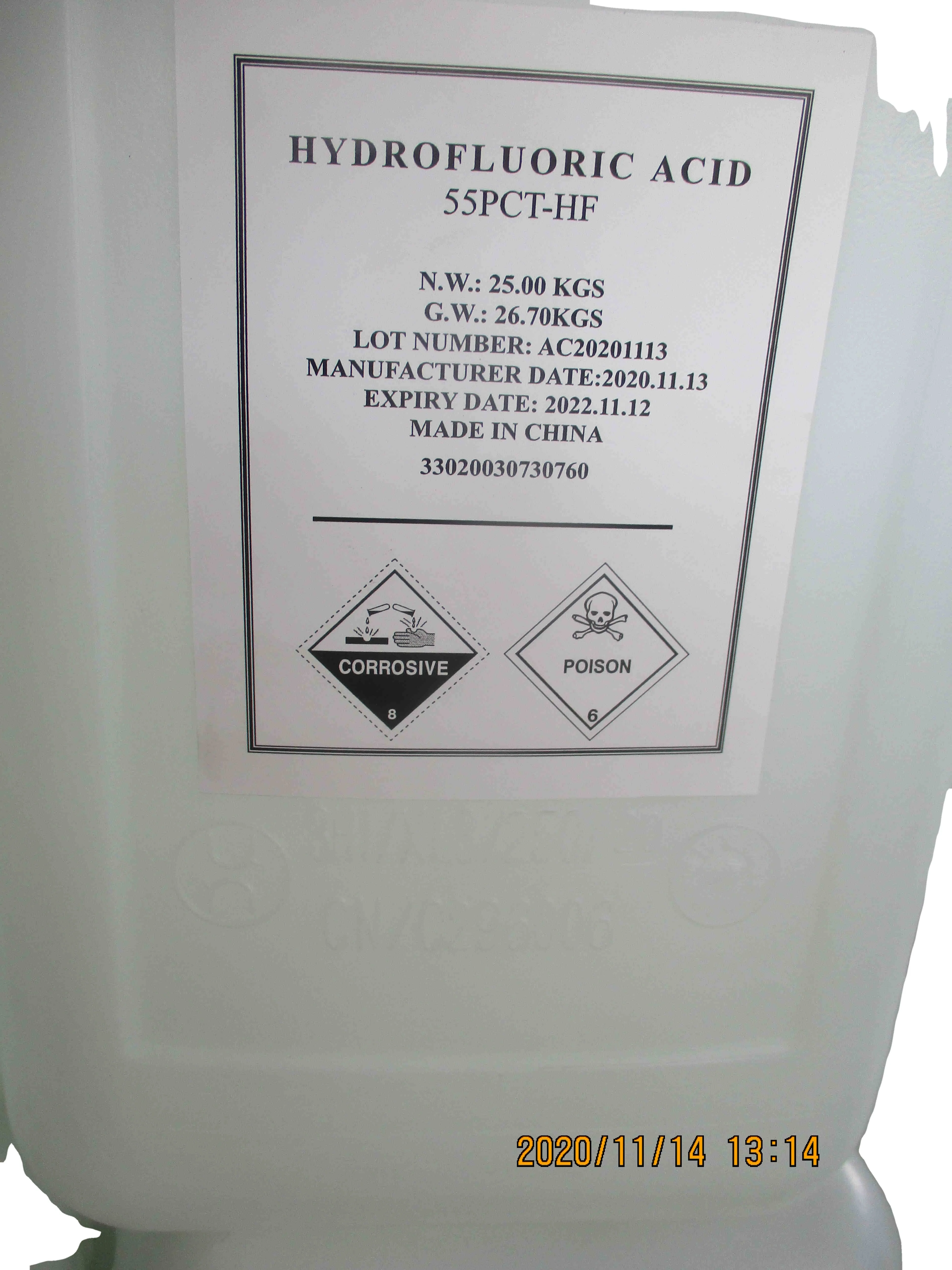 High Quality Industrial Grade Cas 7664393 Hf Hydrofluoric Acid For