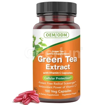 Vegan Weight Loss Managements Supplements Boost energy and Focus Green Tea Extract Vitamin C Capsules