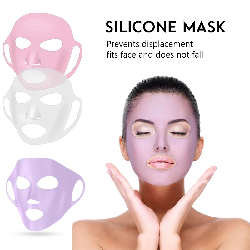 Reusable Silicone Face Mask Holder for Sheet Masks Moisturizing Facial Mask Cover Prevent Evaporation Beauty Face Tool