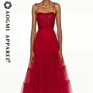 Haute Couture Casual Ladies Maxi Layered Tulle Sleeveless Others Lace Chiffon A-Line Eco-Friendly Dress