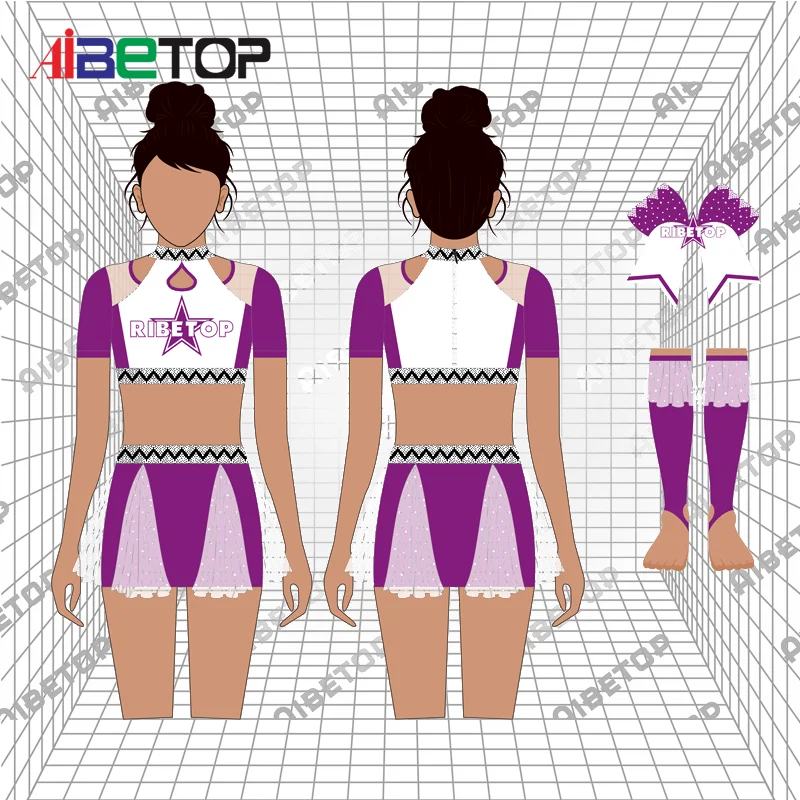 Cheer Uniform Design Rhinestone Cheer Outfit Custom Cheerleading Dance