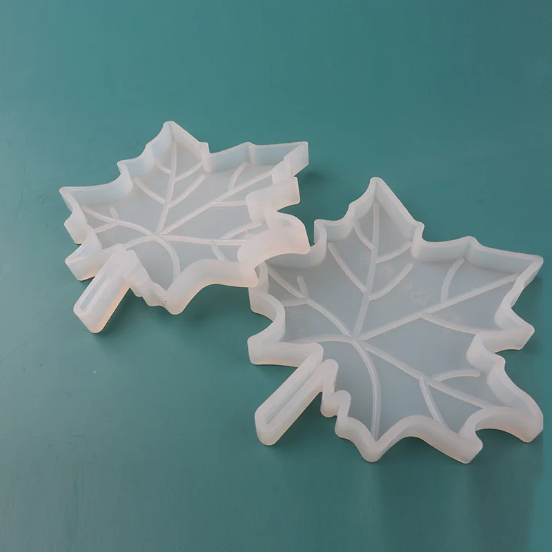 Mirror Maple Leaf Silicon Coaster Molds Epoxy Resin Silicone Molds